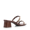 Mule Marrom Salto Bloco Baixo Alt Croco Pedras - imagem 3