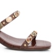 Mule Marrom Salto Bloco Baixo Alt Croco Pedras - imagem 8