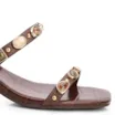 Mule Marrom Salto Bloco Baixo Alt Croco Pedras - imagem 9