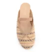 Mule Multicolor Salto Baixo Alt Ráfia Laço - imagem 5