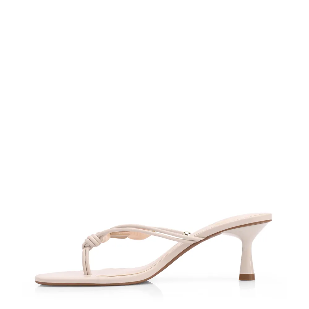 Mule Off White Salto Fino Baixo Alt Pedras Laterais - imagem 4