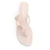 Mule Off White Salto Fino Baixo Alt Pedras Laterais - imagem 5