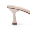 Mule Off White Salto Fino Baixo Alt Pedras Laterais - imagem 7