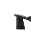 Mule Preto Bloco Médio Couro Tiras Finas - imagem 7