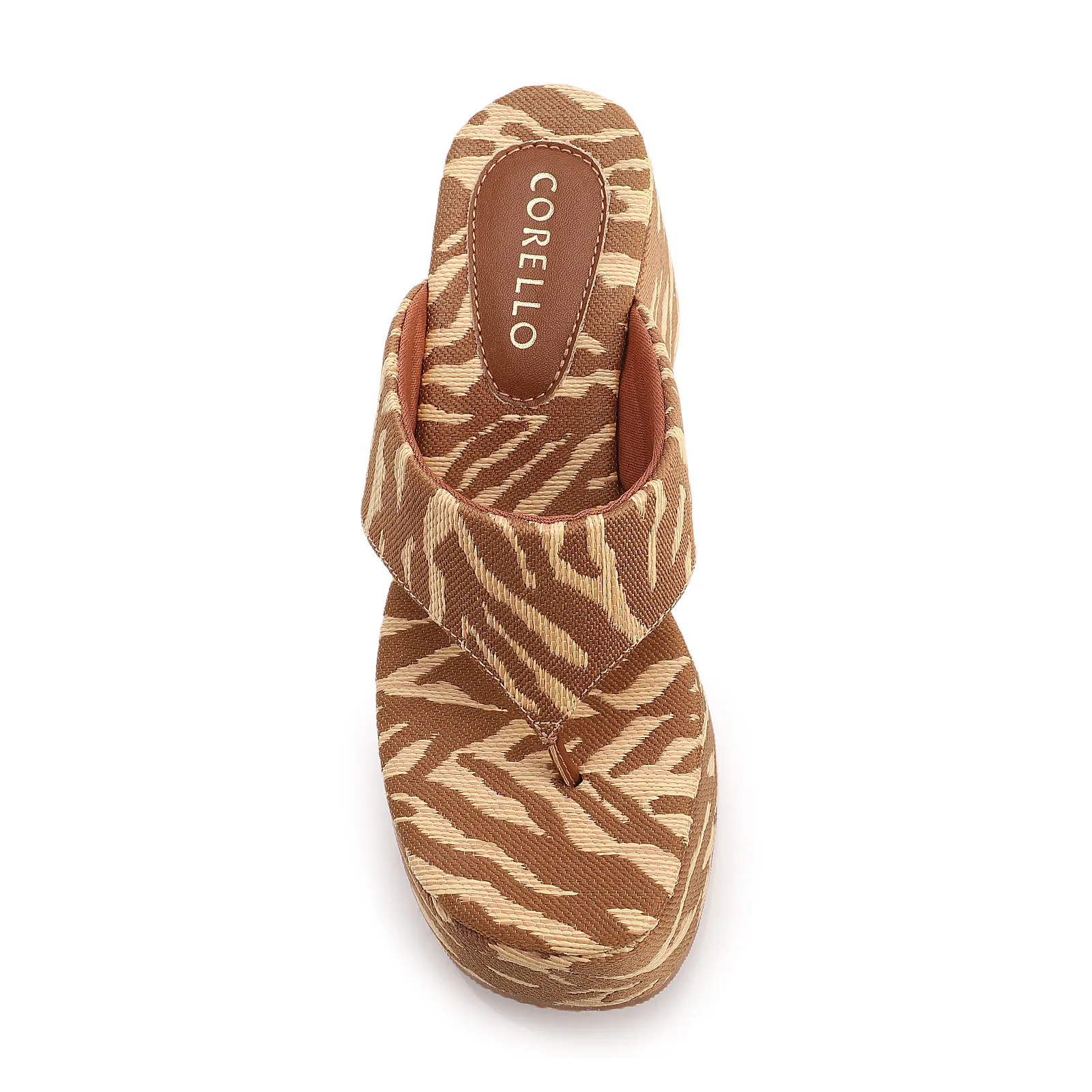 Mule Salto Alto Plataforma Tecido Animal Print