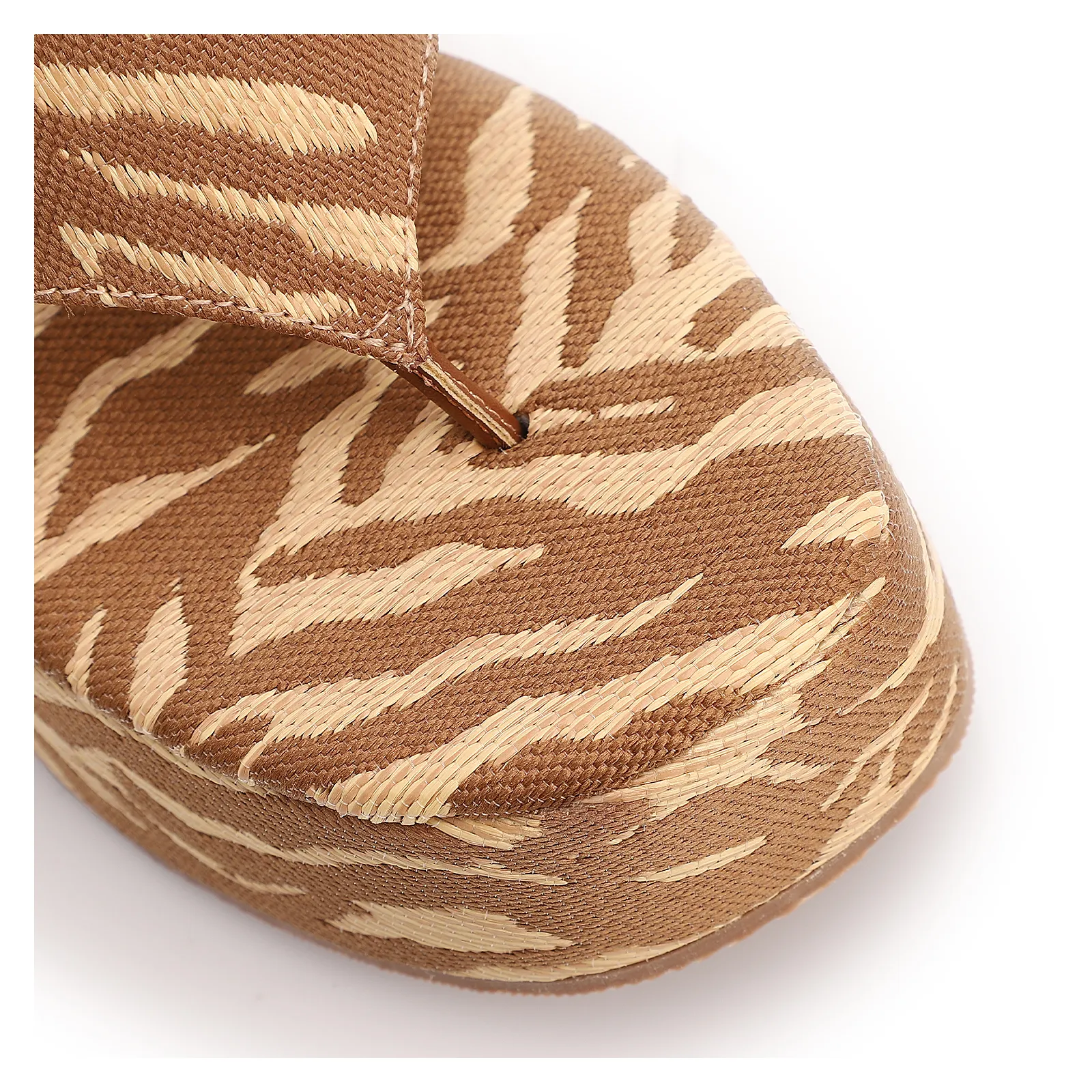Mule Salto Alto Plataforma Tecido Animal Print