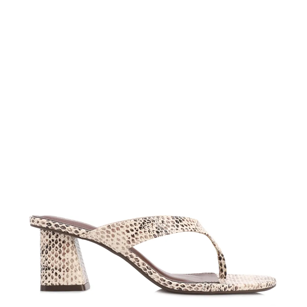 Mule Salto Bloco Médio Animal Print Alt Python - imagem 2