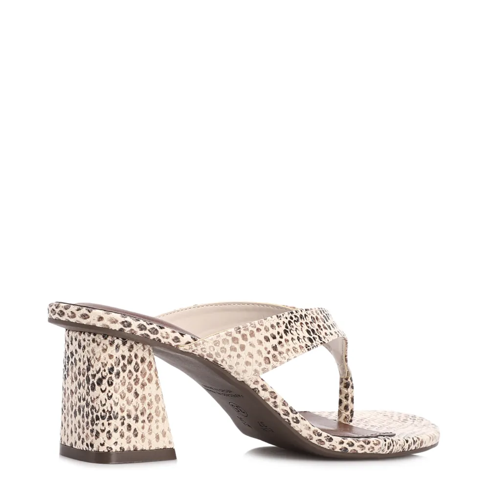 Mule Salto Bloco Médio Animal Print Alt Python - imagem 3