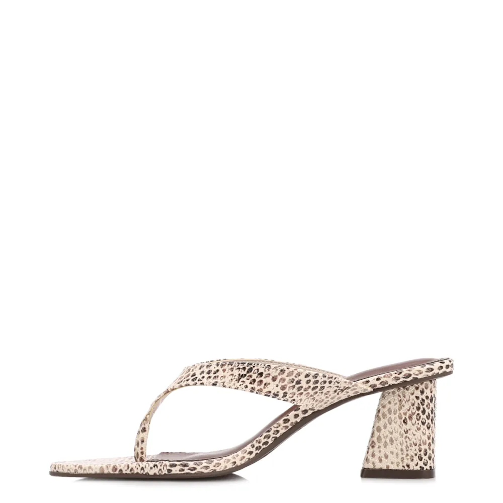 Mule Salto Bloco Médio Animal Print Alt Python - imagem 4