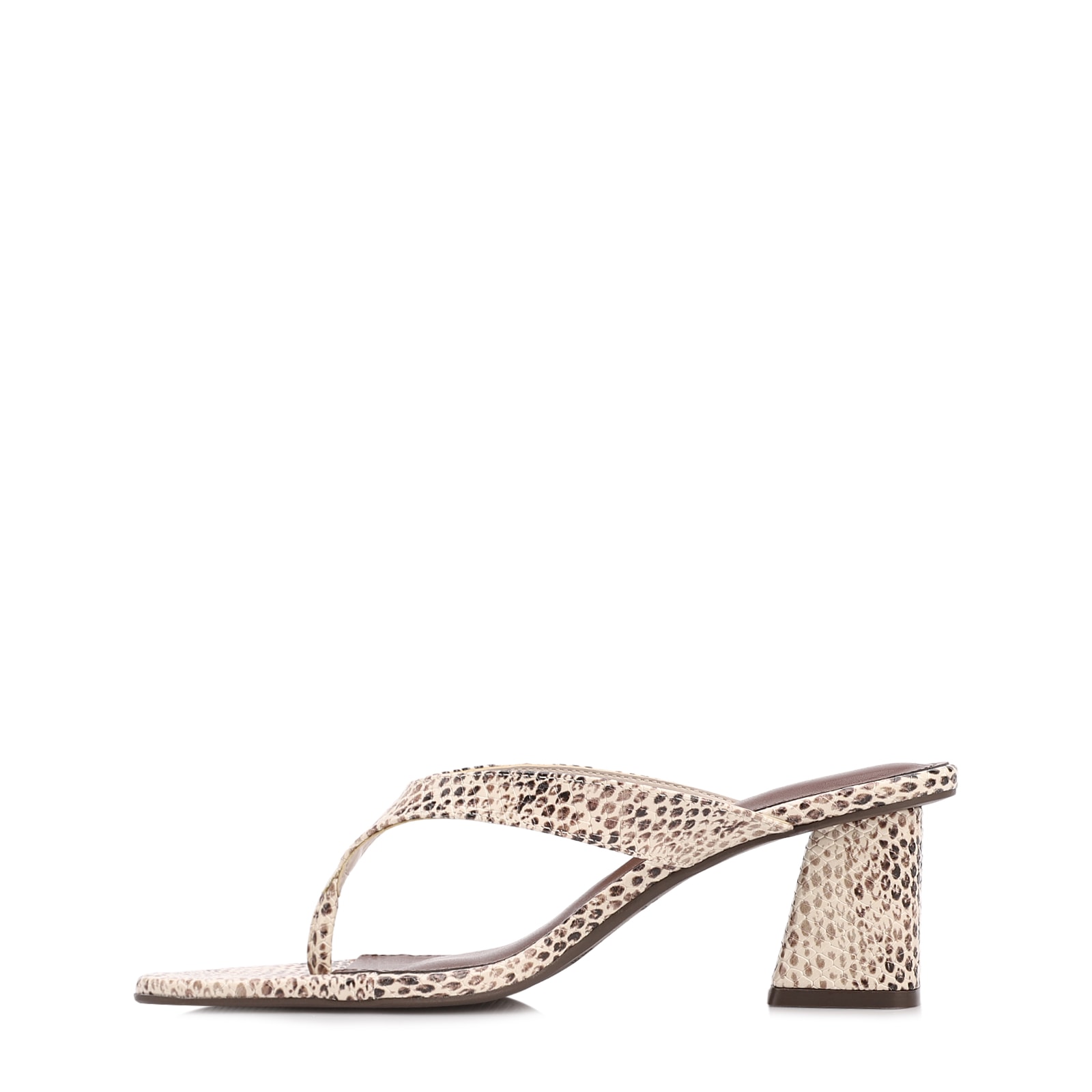 Mule Salto Bloco Médio Animal Print Alt Python