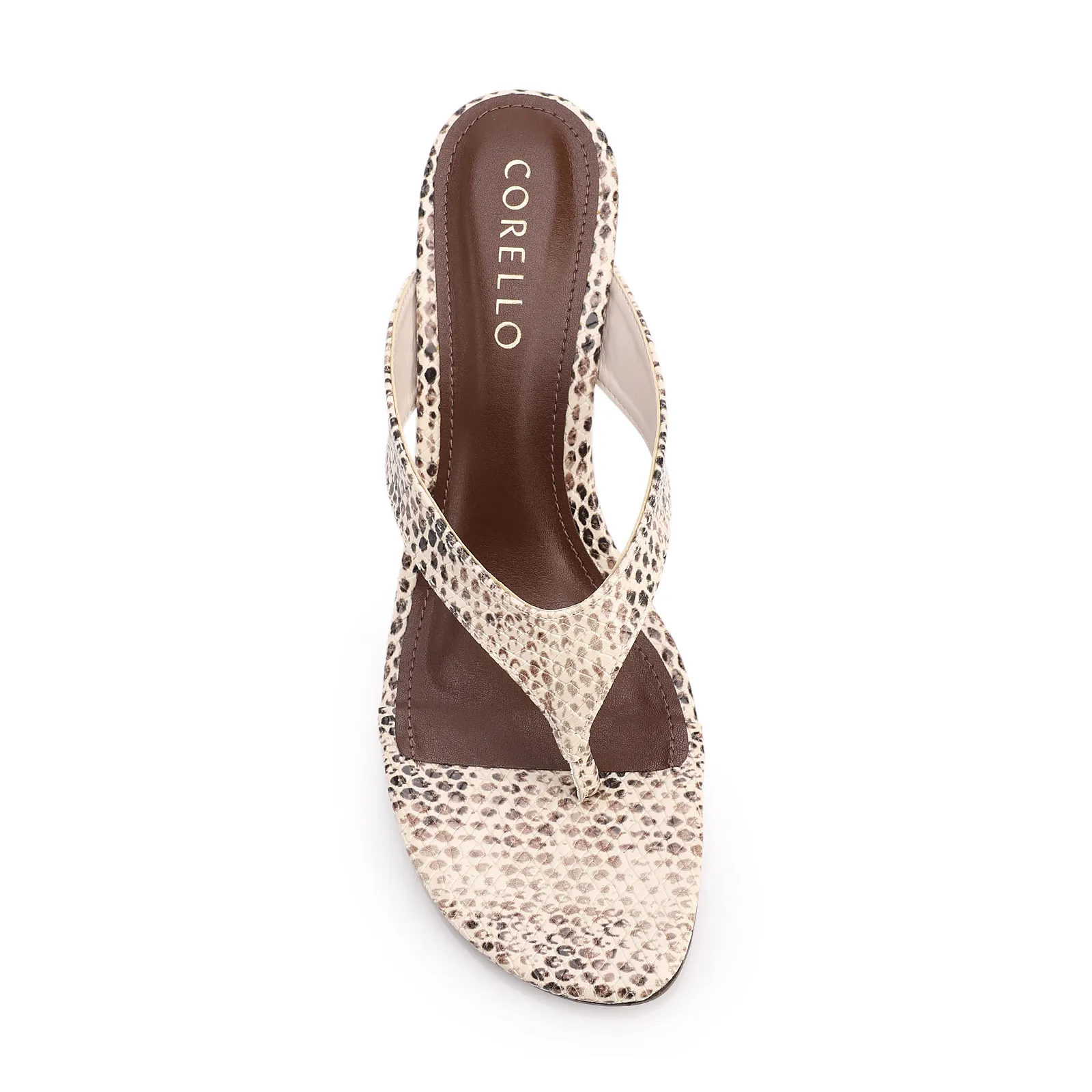 Mule Salto Bloco Médio Animal Print Alt Python
