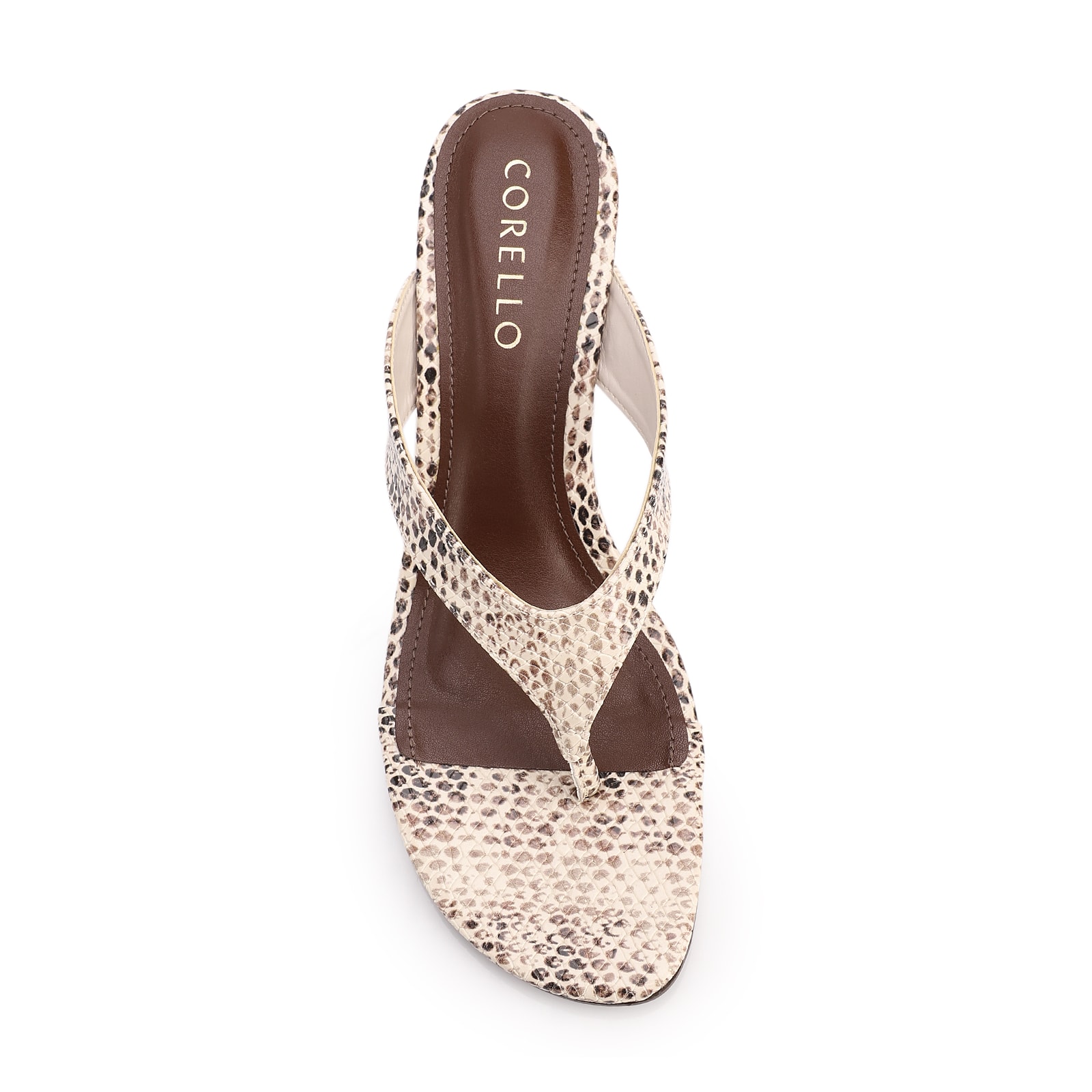Mule Salto Bloco Médio Animal Print Alt Python