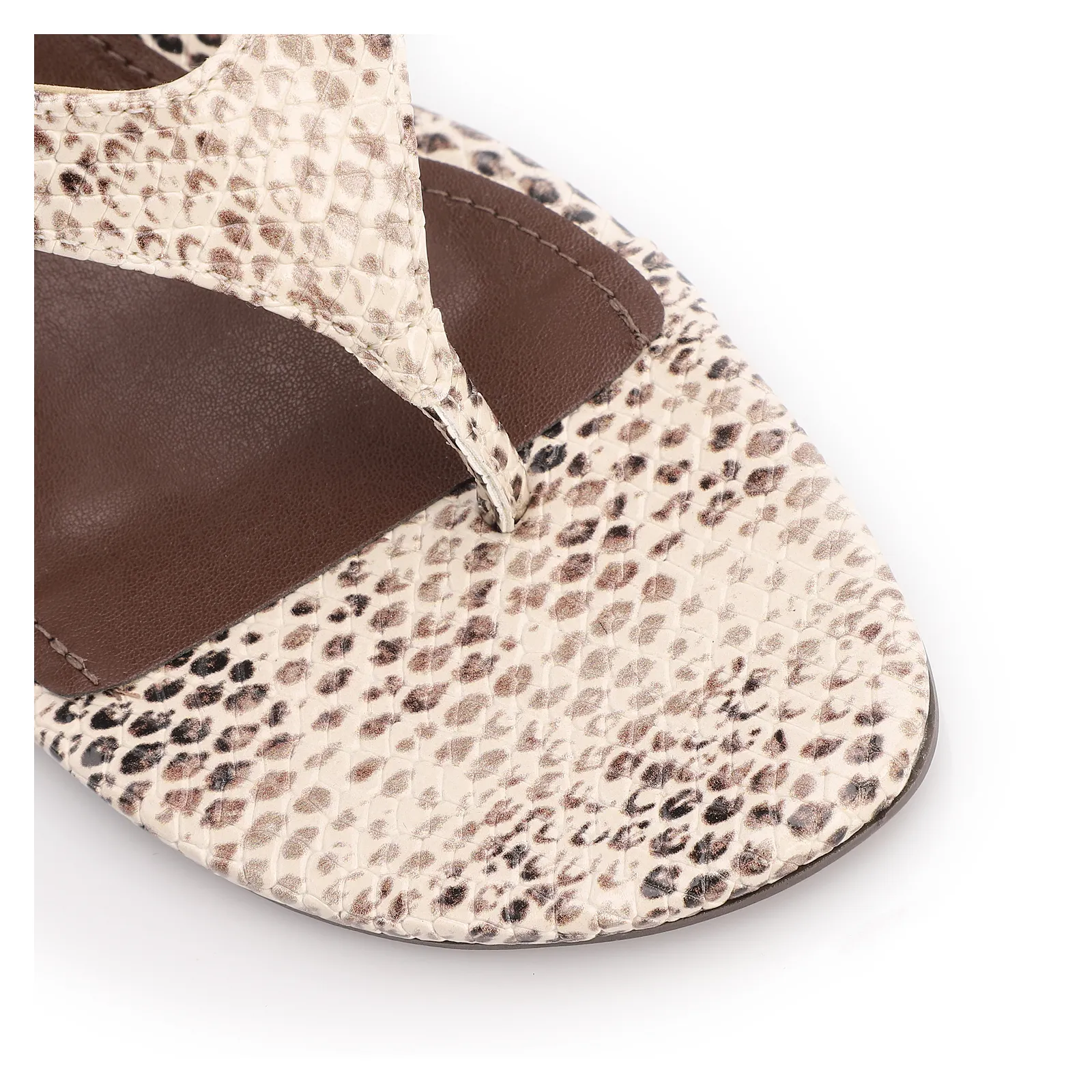Mule Salto Bloco Médio Animal Print Alt Python