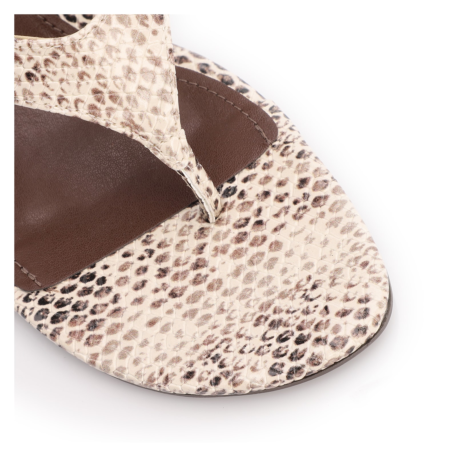 Mule Salto Bloco Médio Animal Print Alt Python