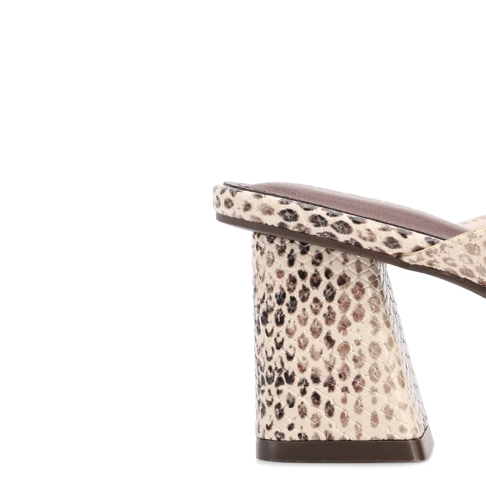 Mule Salto Bloco Médio Animal Print Alt Python - imagem 7