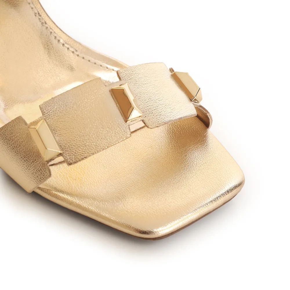 Mule Studs Alt Dourado - imagem 6