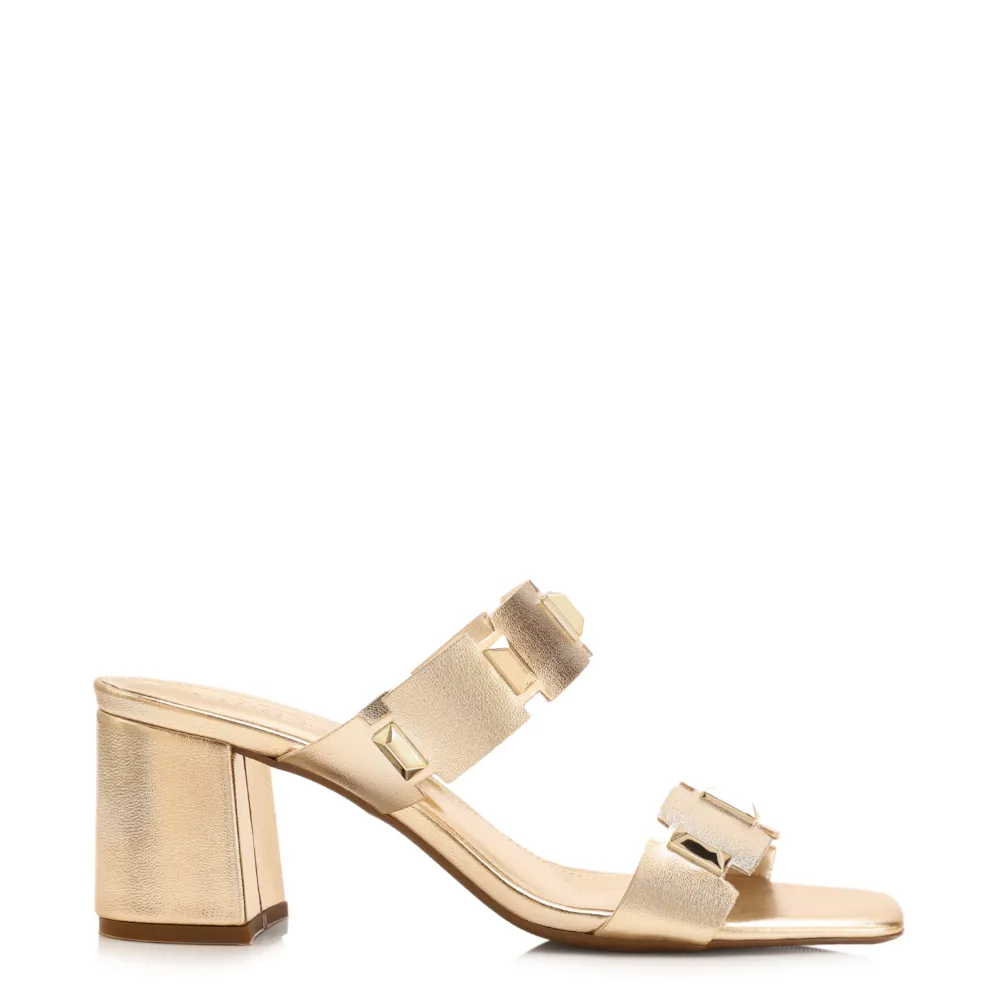 Mule Studs Alt Dourado - imagem 2