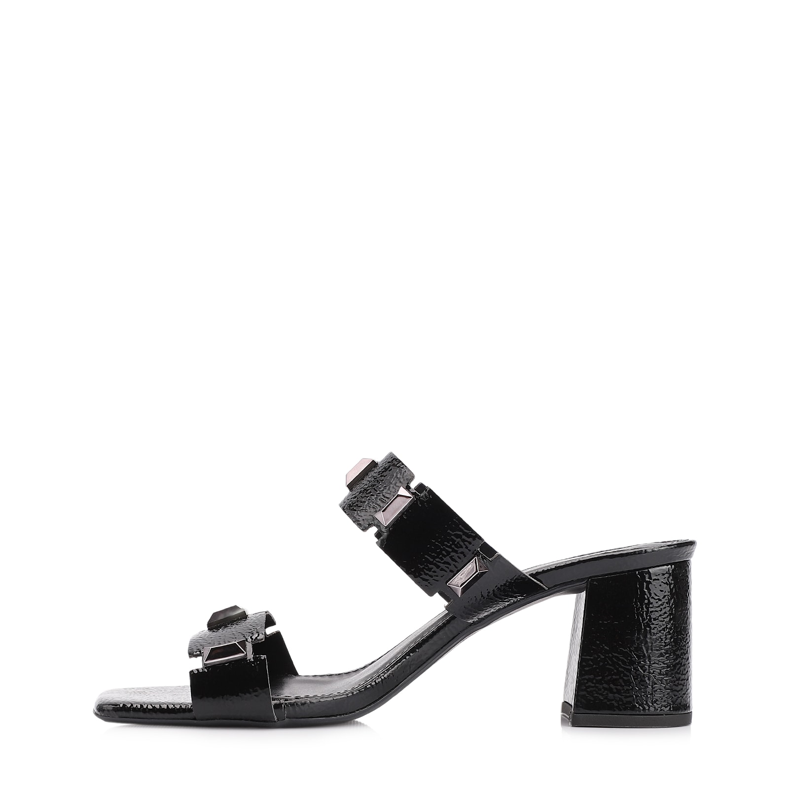 Mule Studs Alt Verniz Preto