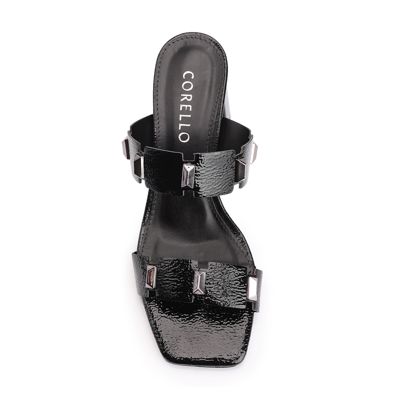 Mule Studs Alt Verniz Preto