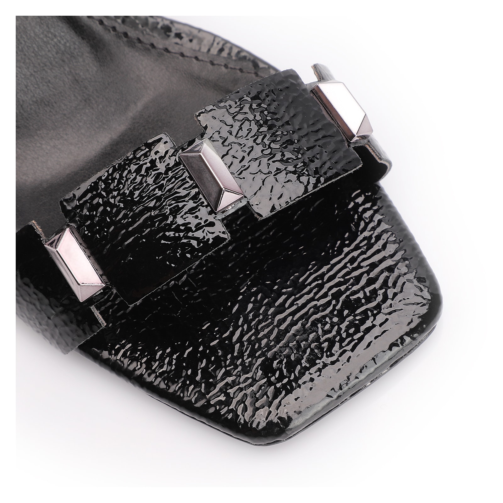 Mule Studs Alt Verniz Preto