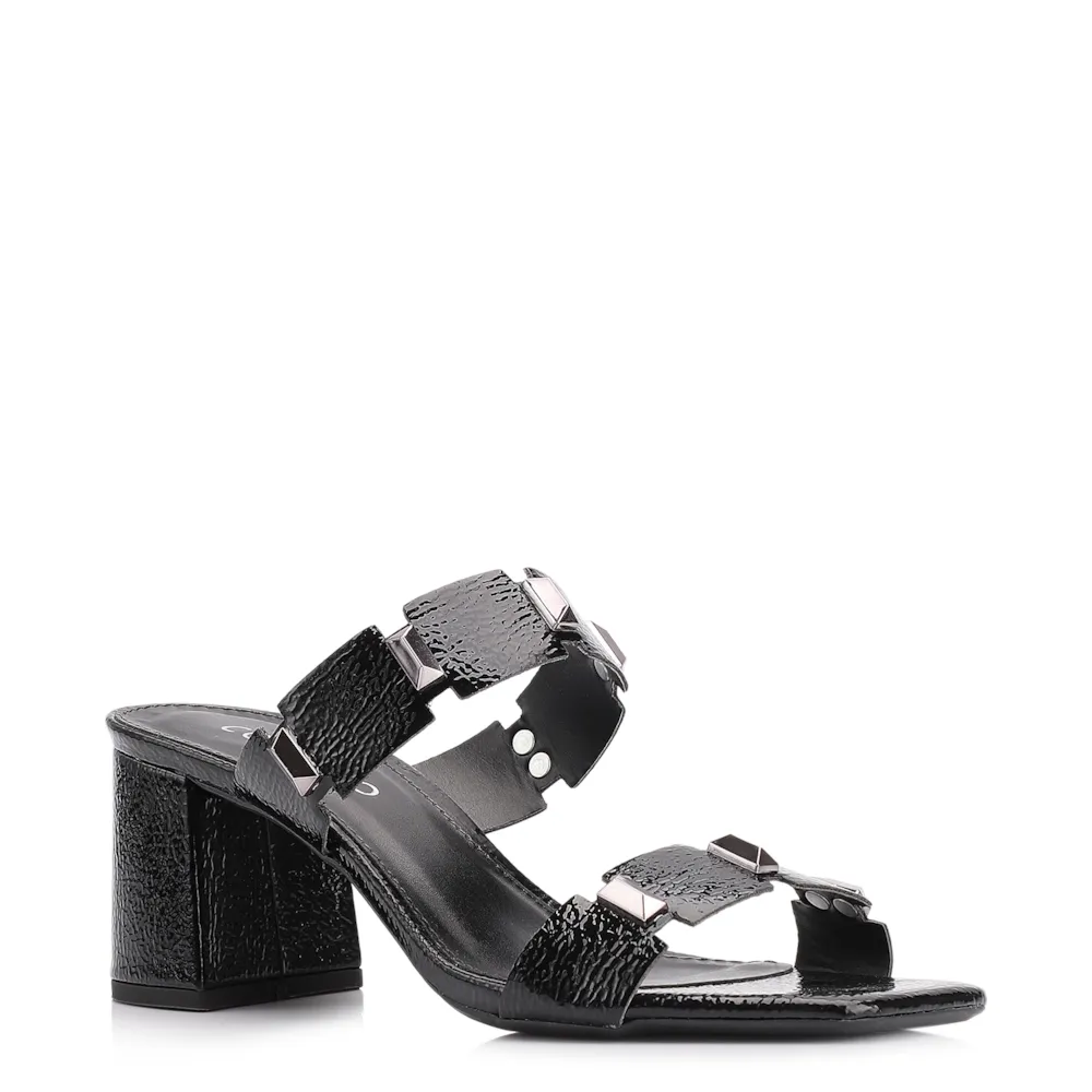 Mule Studs Alt Verniz Preto