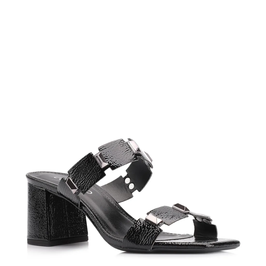 Mule Studs Alt Verniz Preto