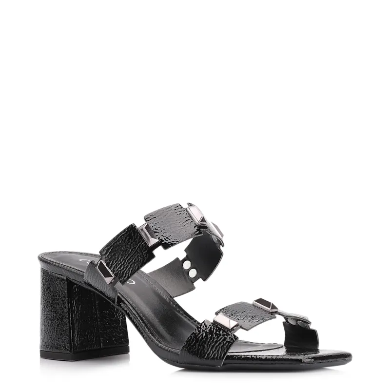 Mule Studs Alt Verniz Preto