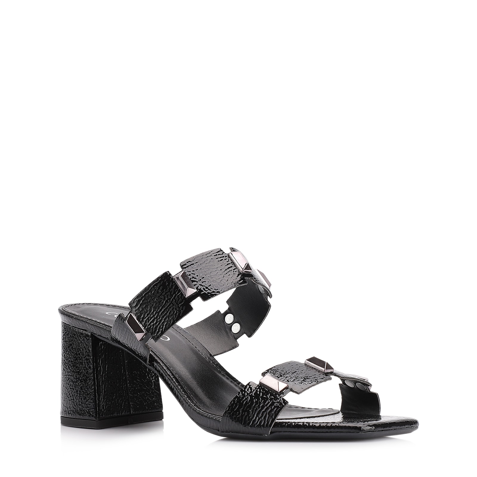 Mule Studs Alt Verniz Preto