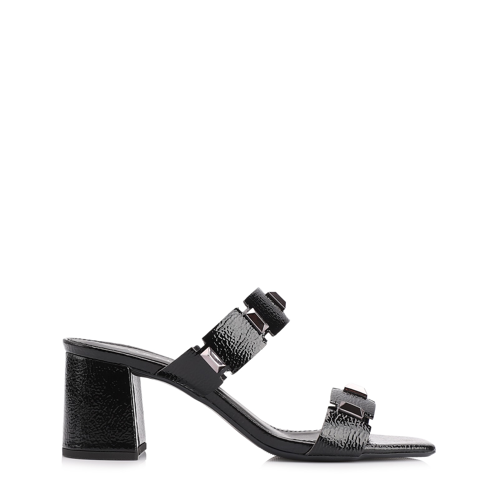 Mule Studs Alt Verniz Preto