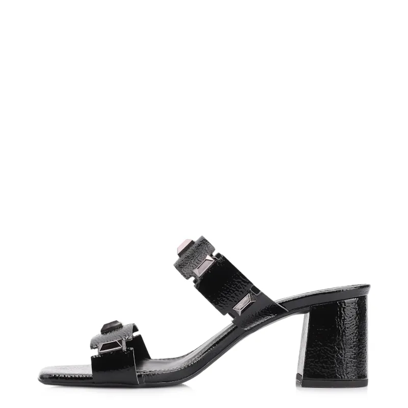 Mule Studs Alt Verniz Preto - foto 4