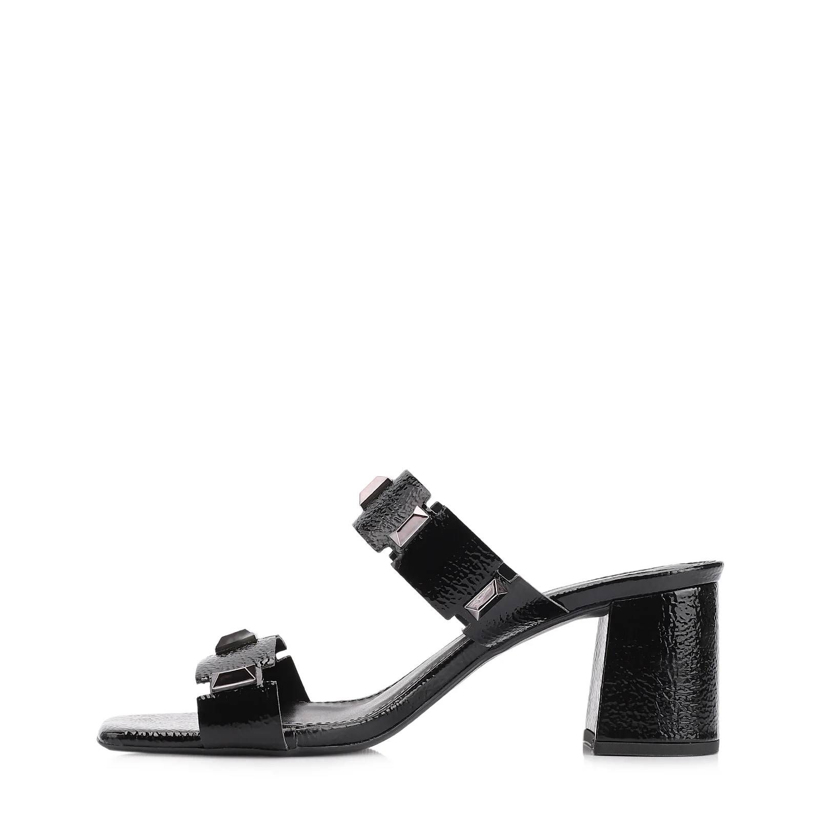 Mule Studs Alt Verniz Preto