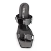 Mule Studs Alt Verniz Preto - imagem 5