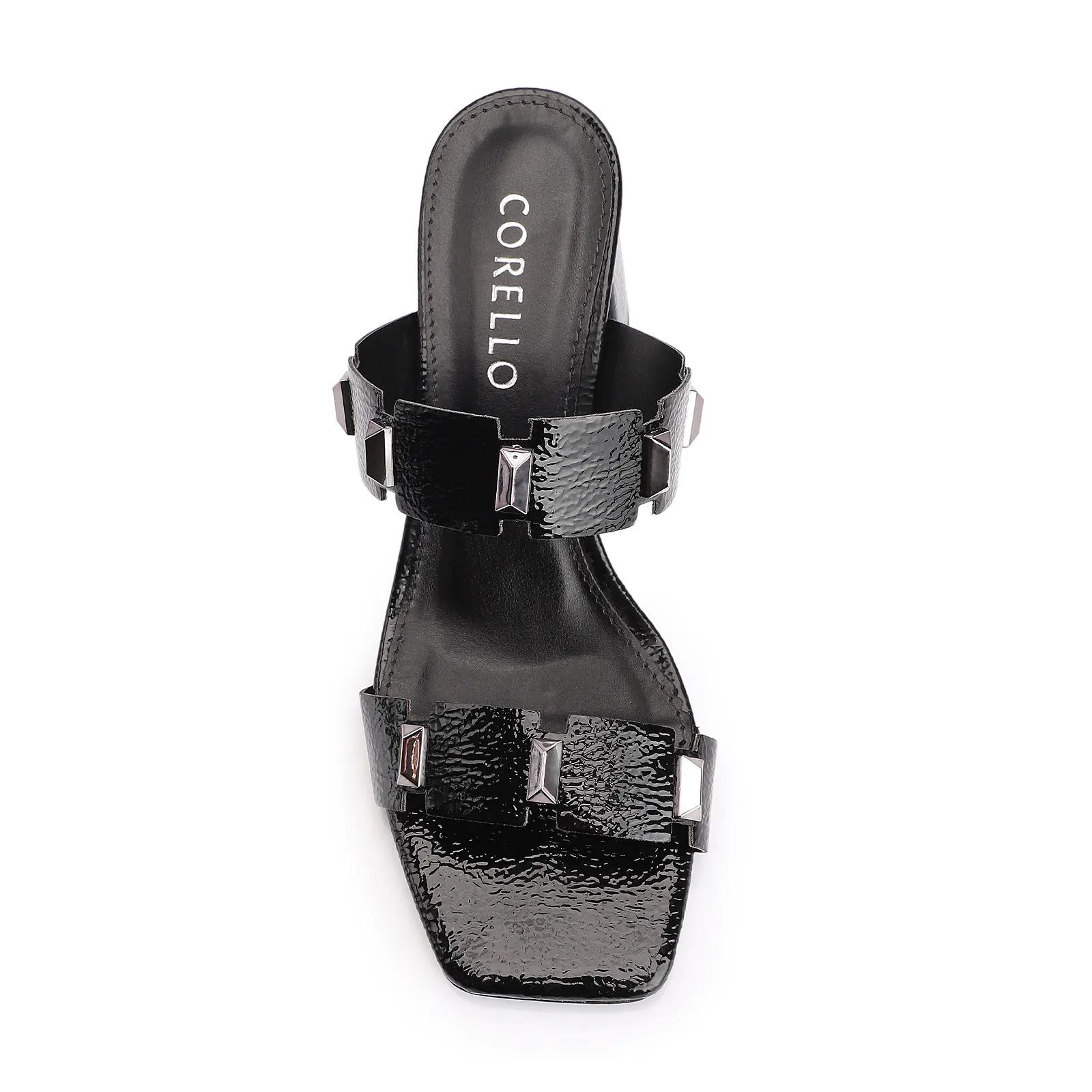 Mule Studs Alt Verniz Preto