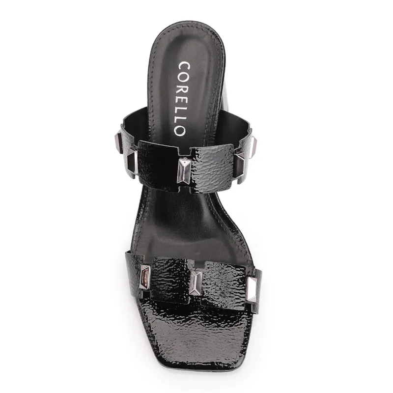 Mule Studs Alt Verniz Preto - foto 5