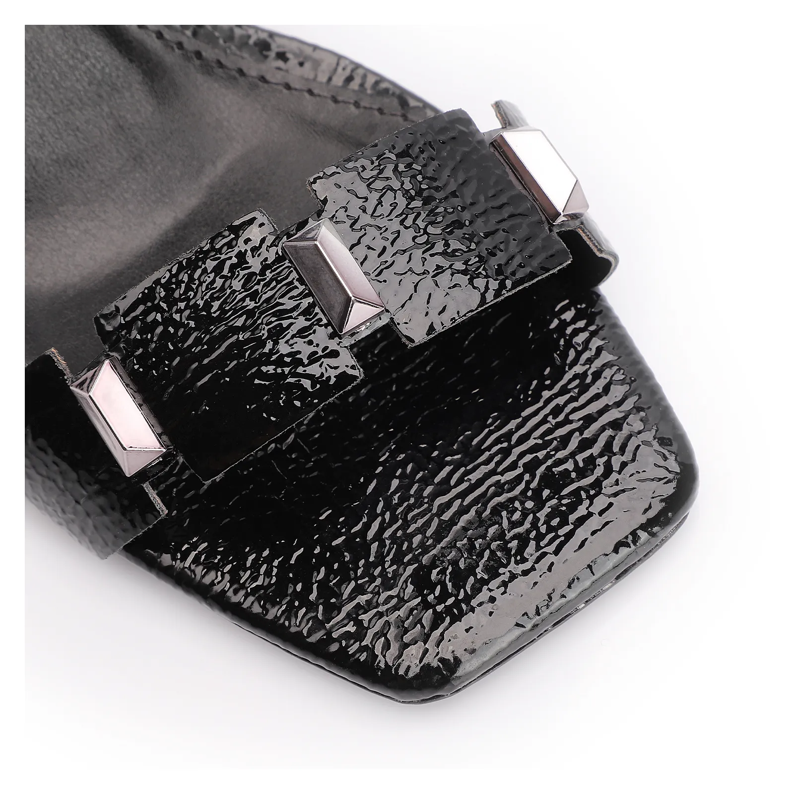 Mule Studs Alt Verniz Preto
