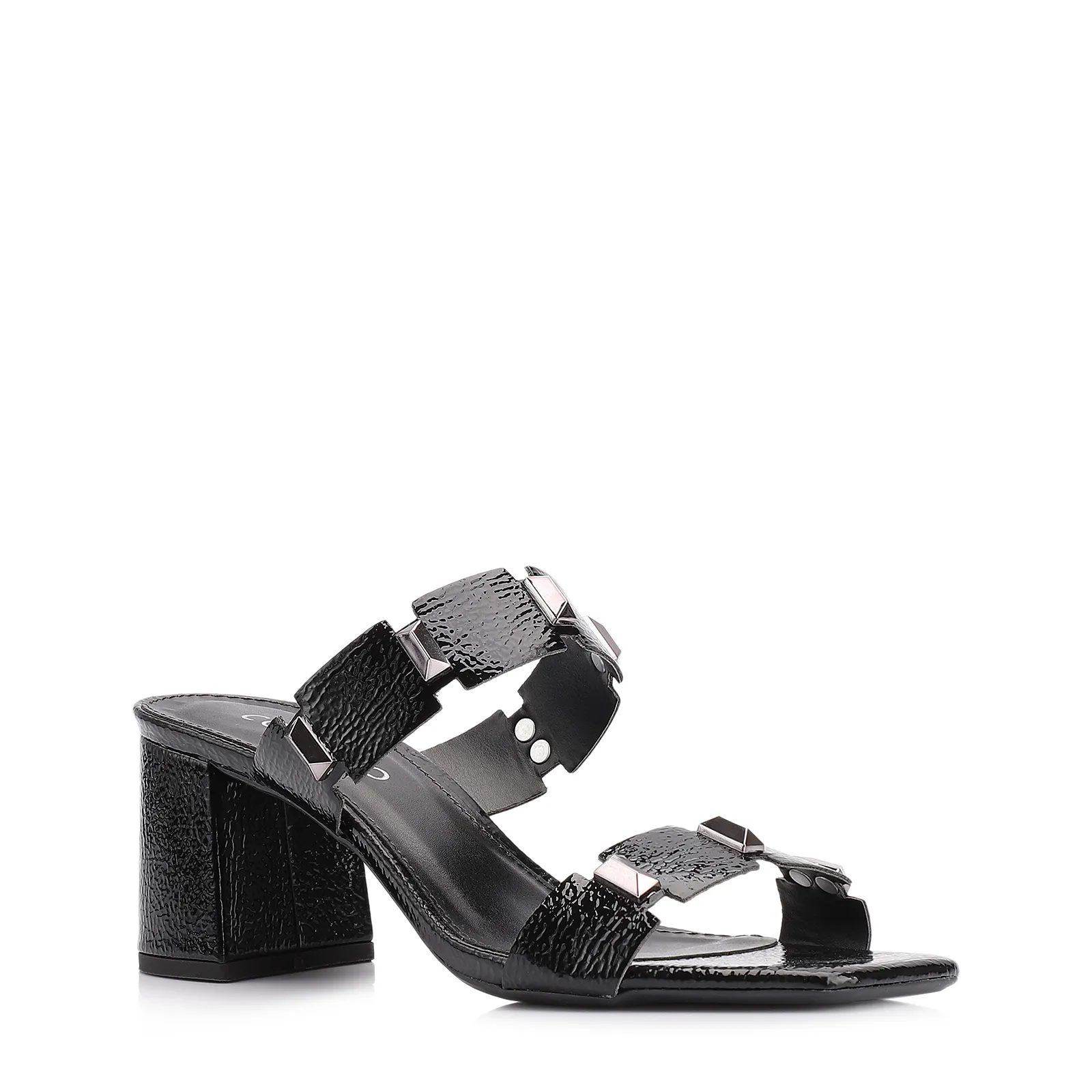 Mule Studs Alt Verniz Preto