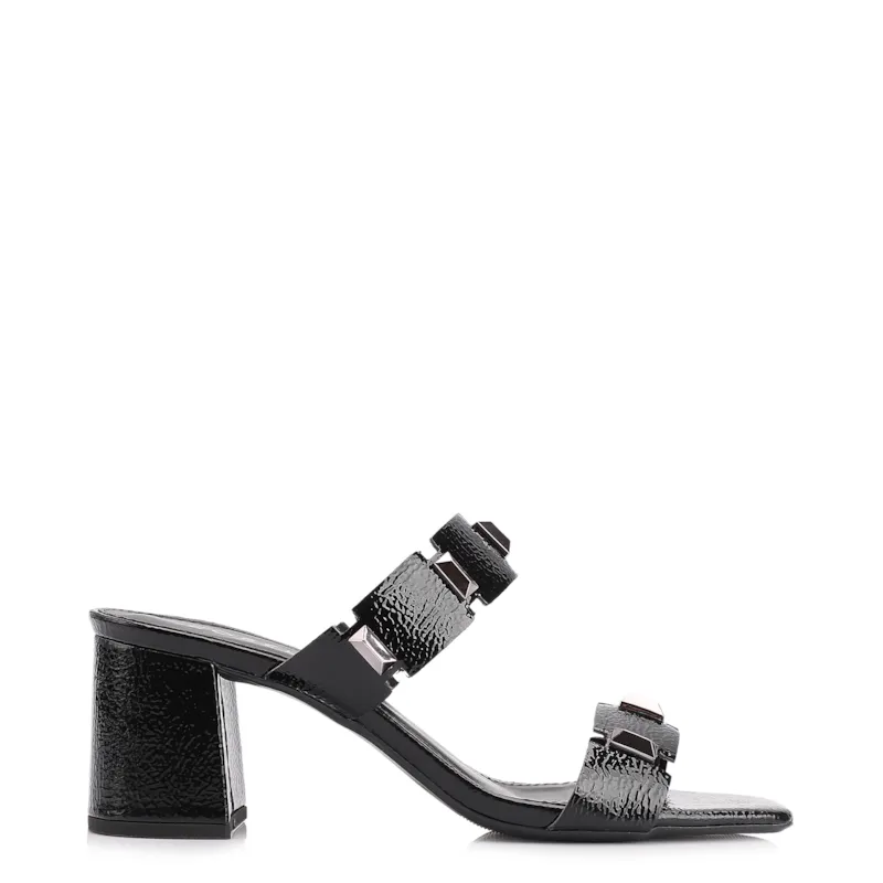 Mule Studs Alt Verniz Preto - foto 2