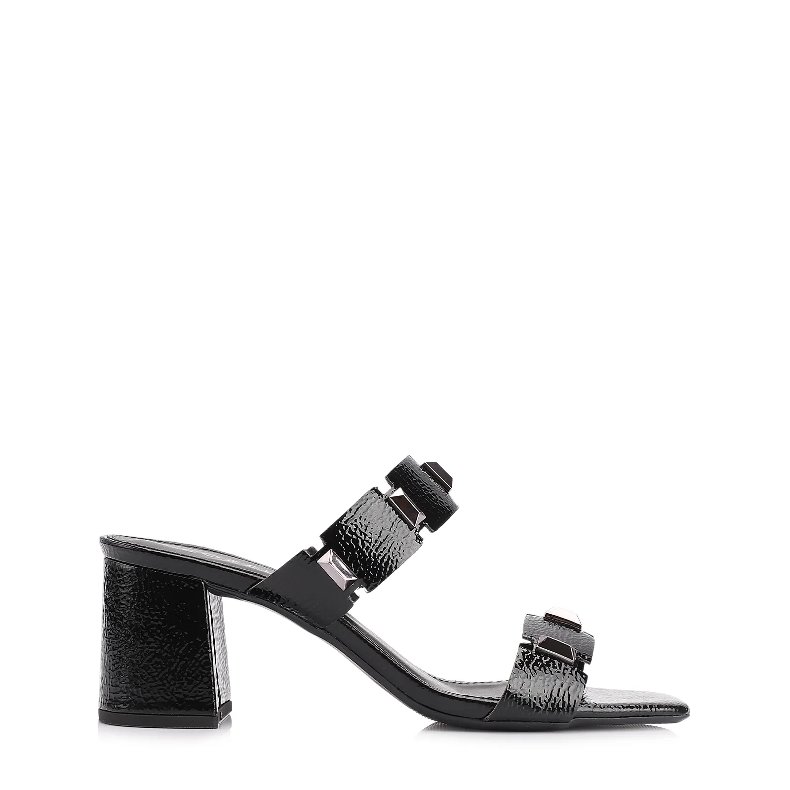 Mule Studs Alt Verniz Preto