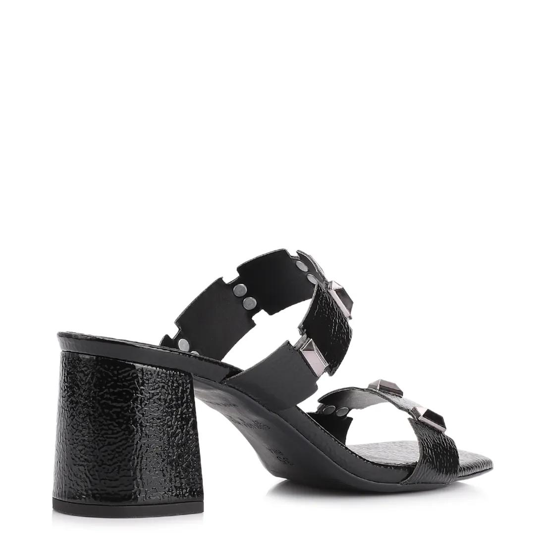 Mule Studs Alt Verniz Preto - foto 3