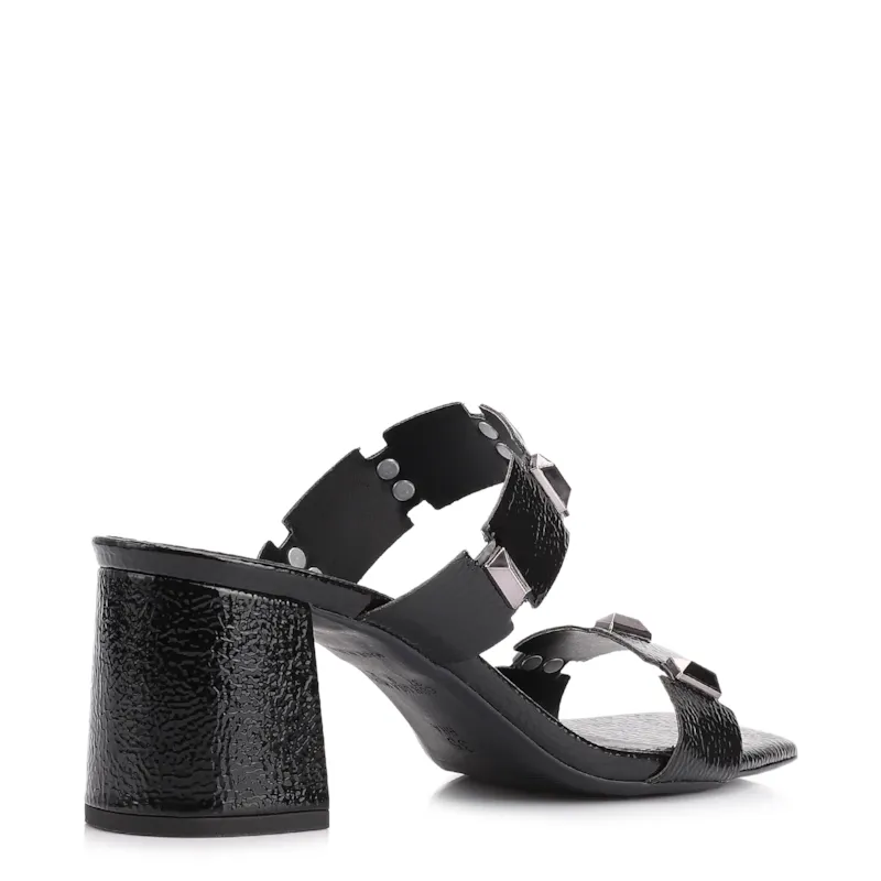 Mule Studs Alt Verniz Preto - foto 3