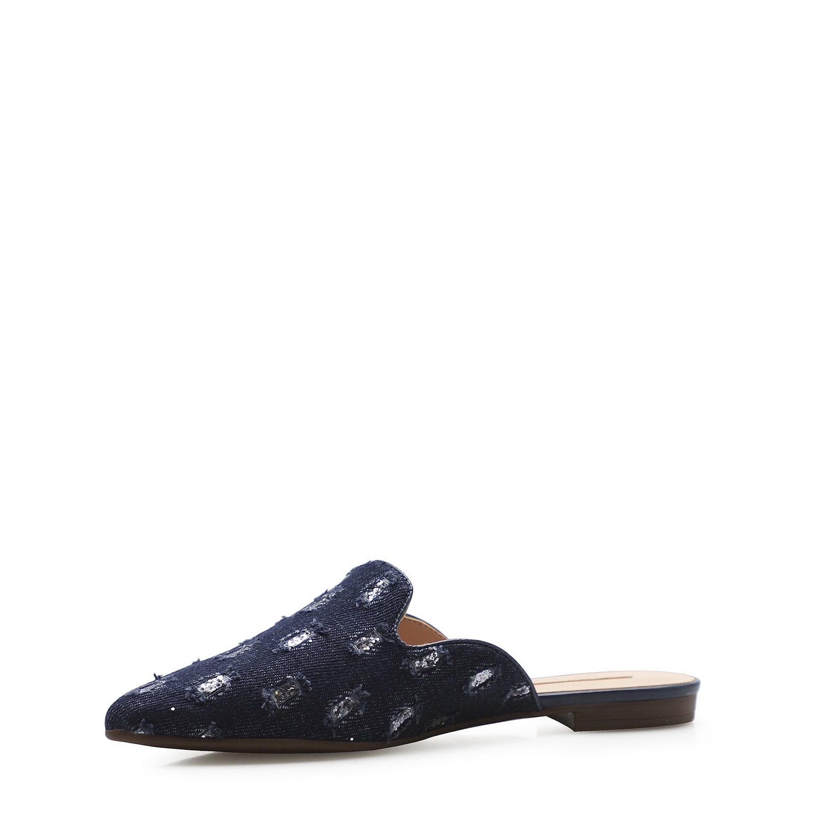 Mule Tec Jeans Marinho/Prata