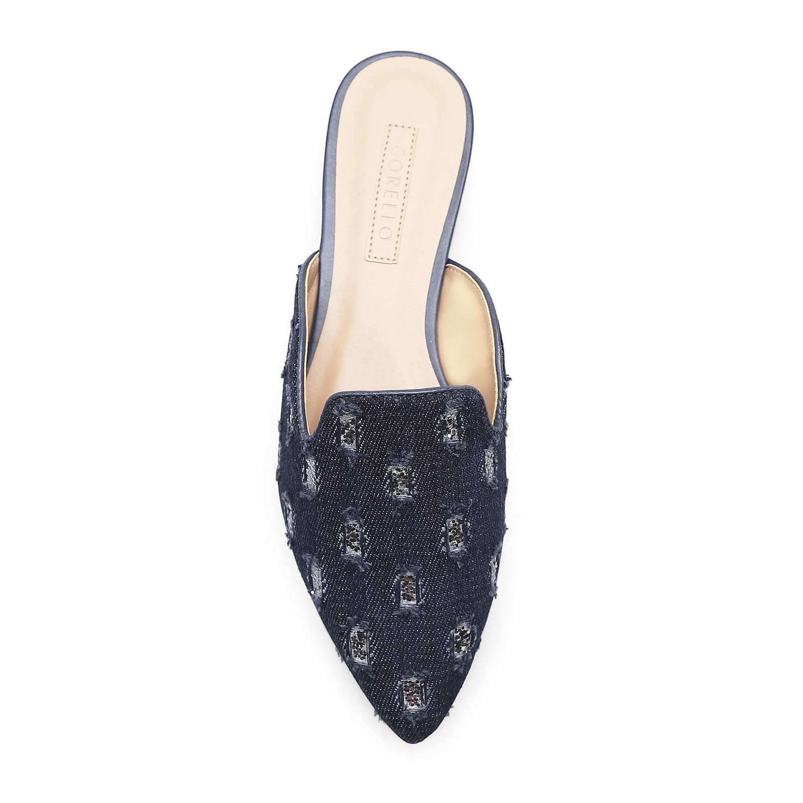 Mule Tec Jeans Marinho/Prata