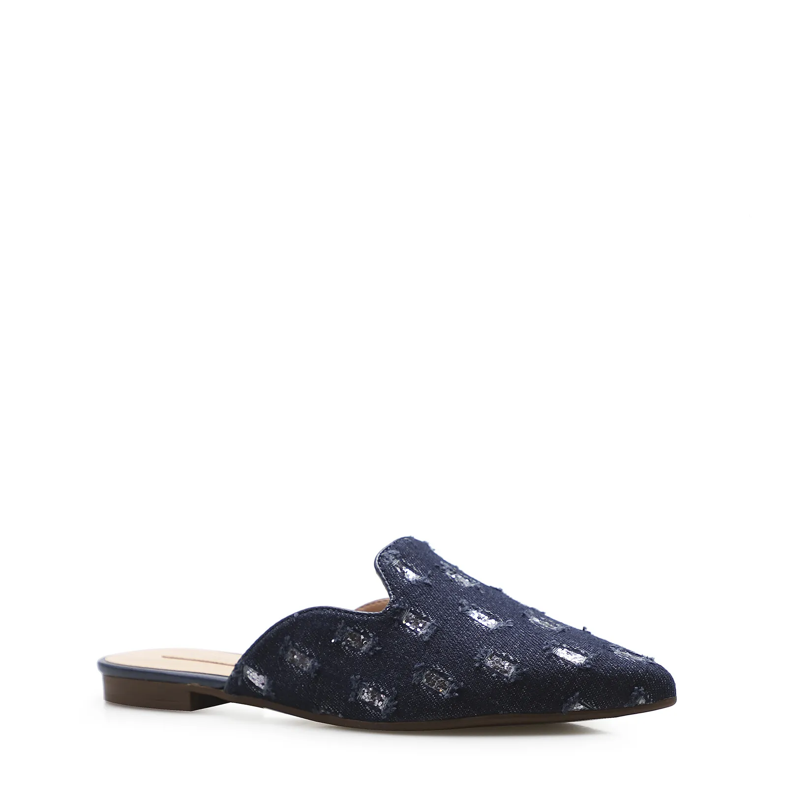 Mule Tec Jeans Marinho/Prata