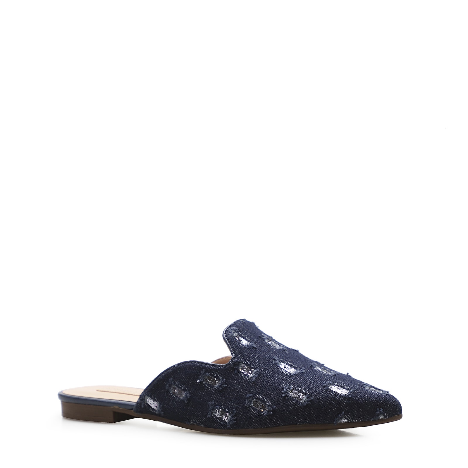 Mule Tec Jeans Marinho/Prata