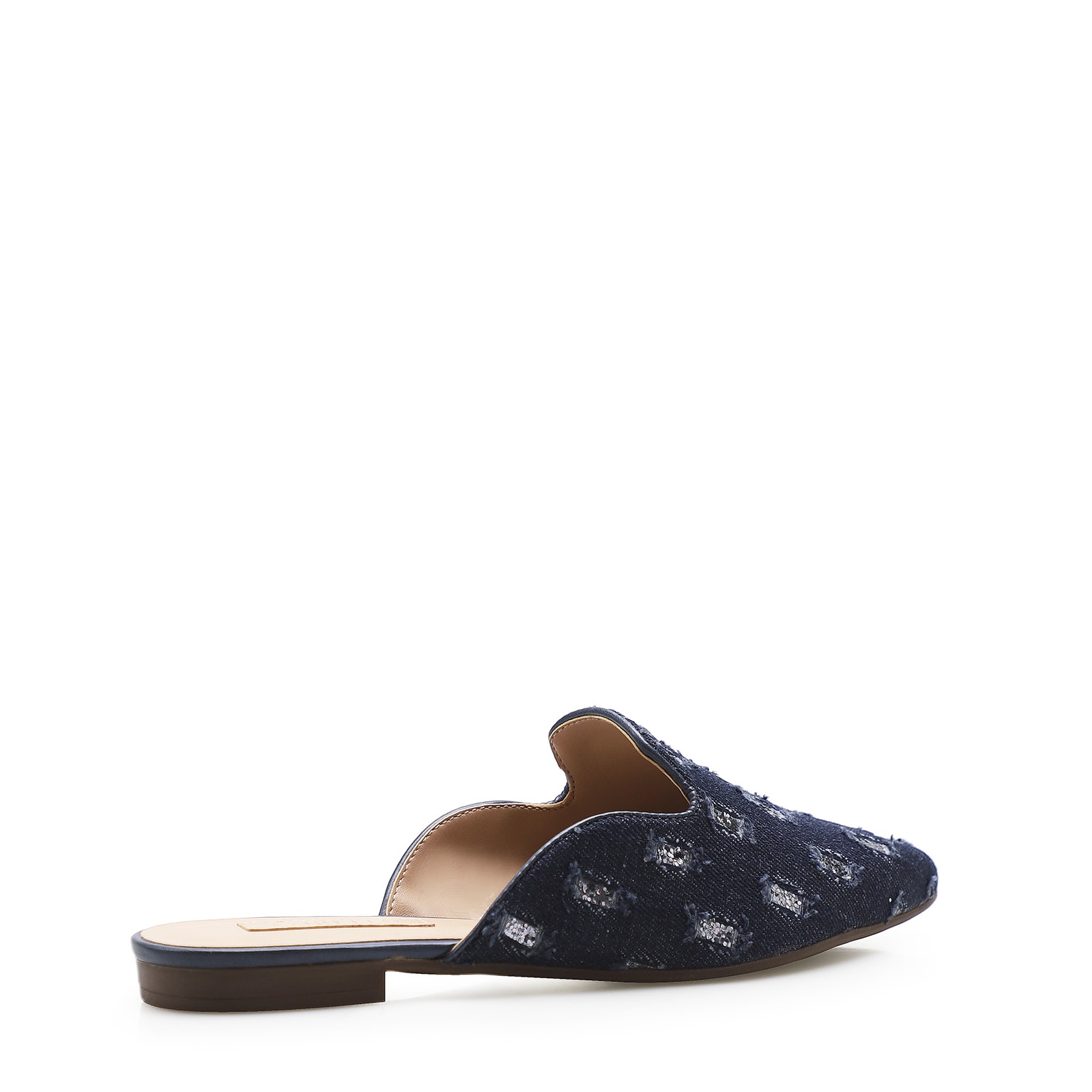 Mule Tec Jeans Marinho/Prata