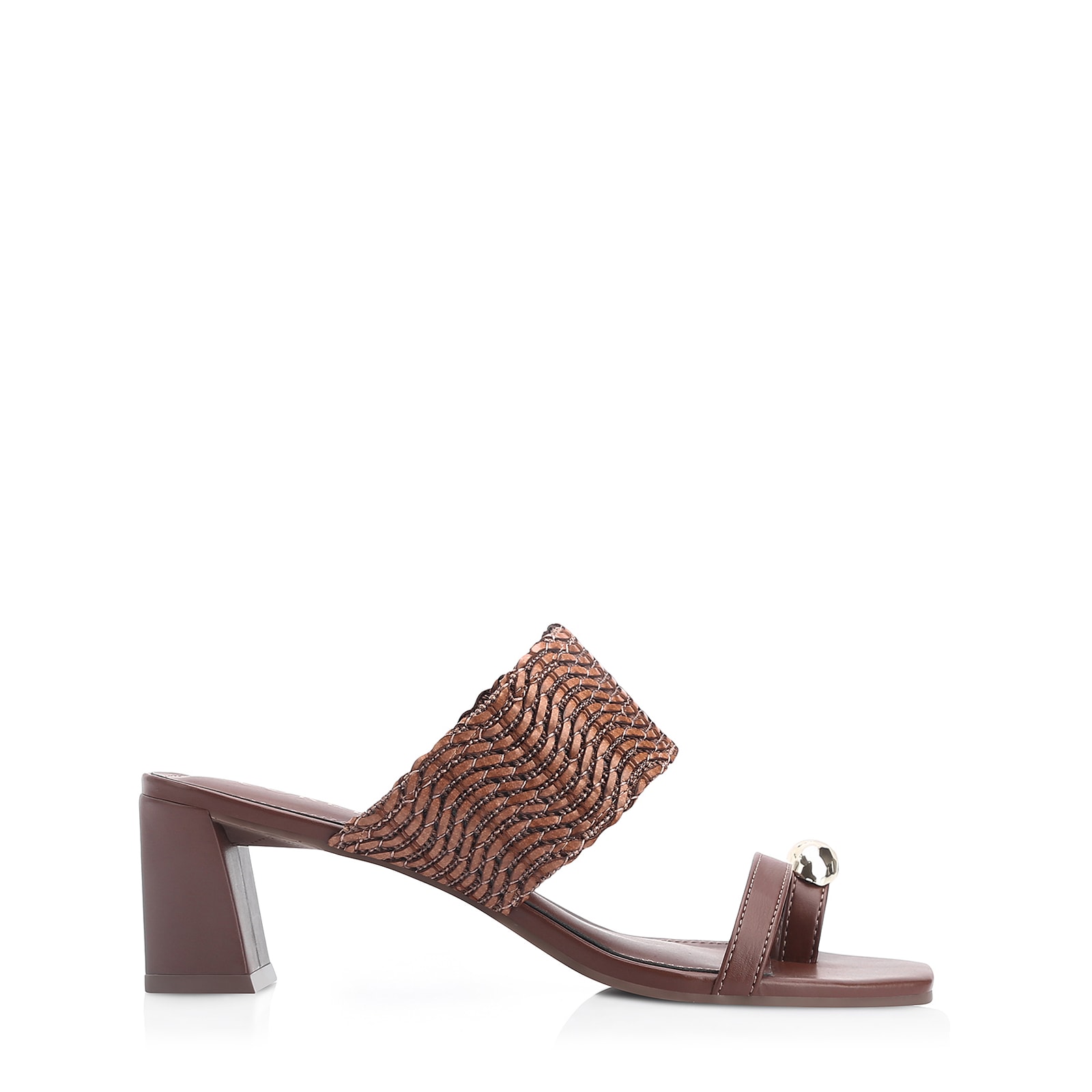 Mule Toe Ring Alt Tramado Marrom