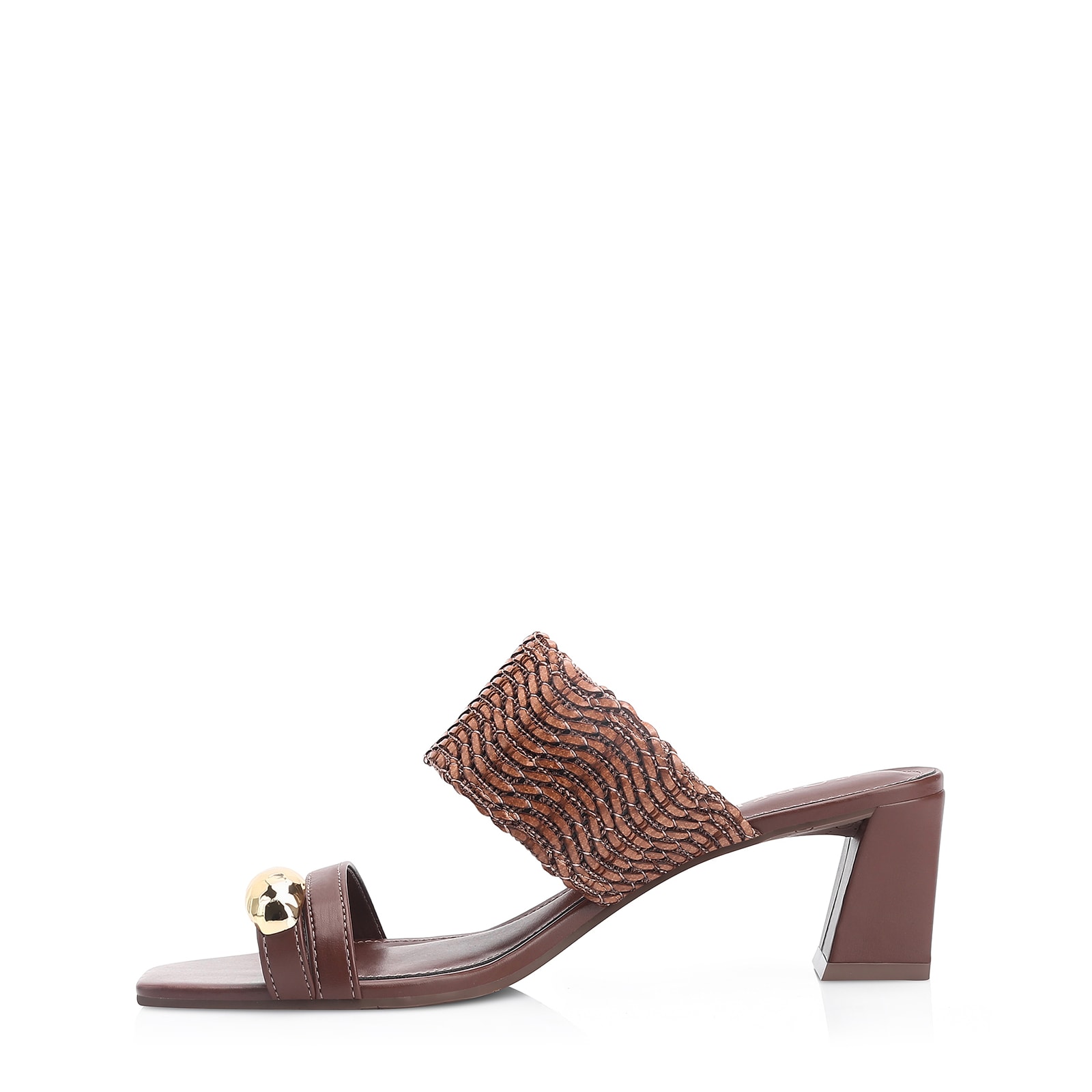 Mule Toe Ring Alt Tramado Marrom