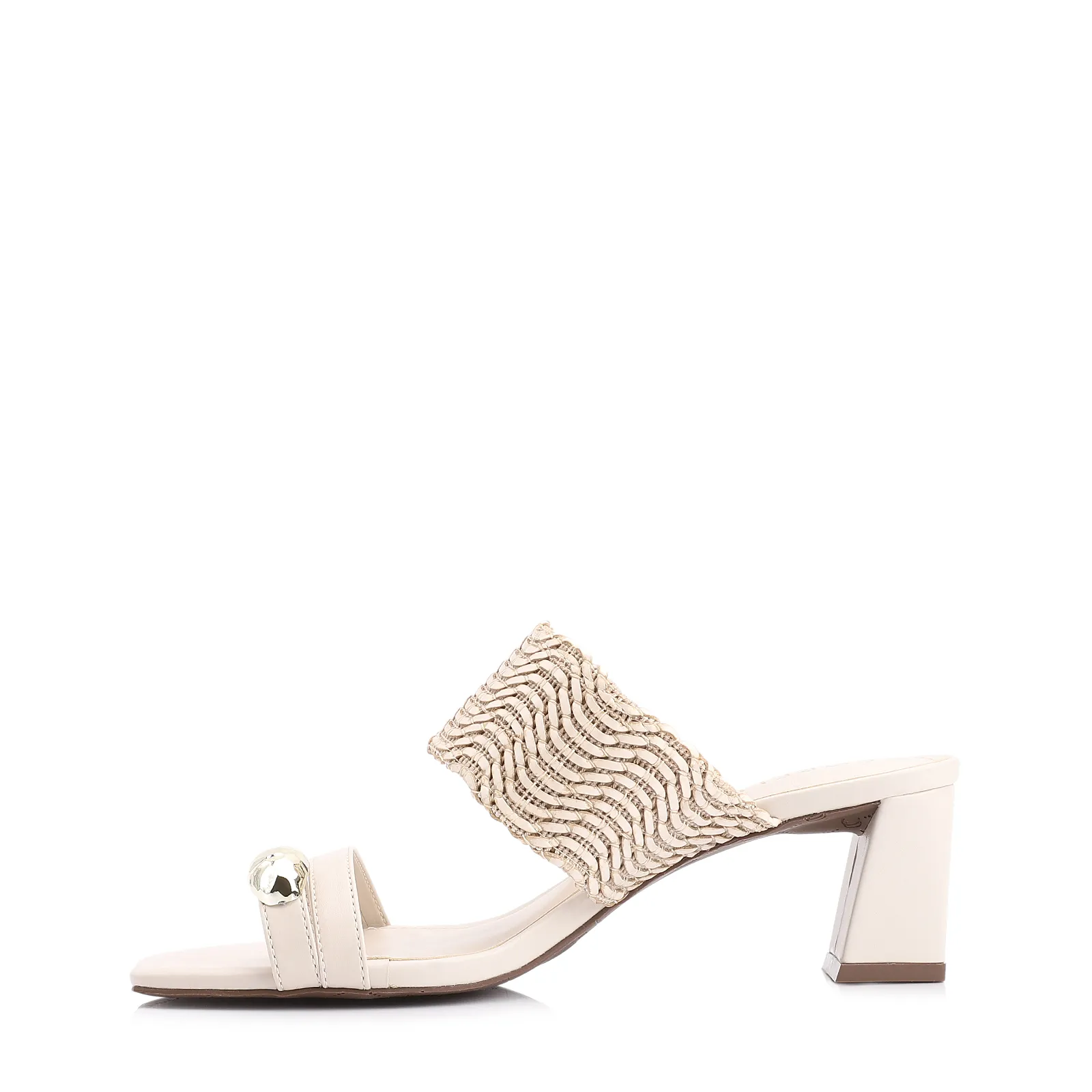 Mule Toe Ring Alt Tramado Off White
