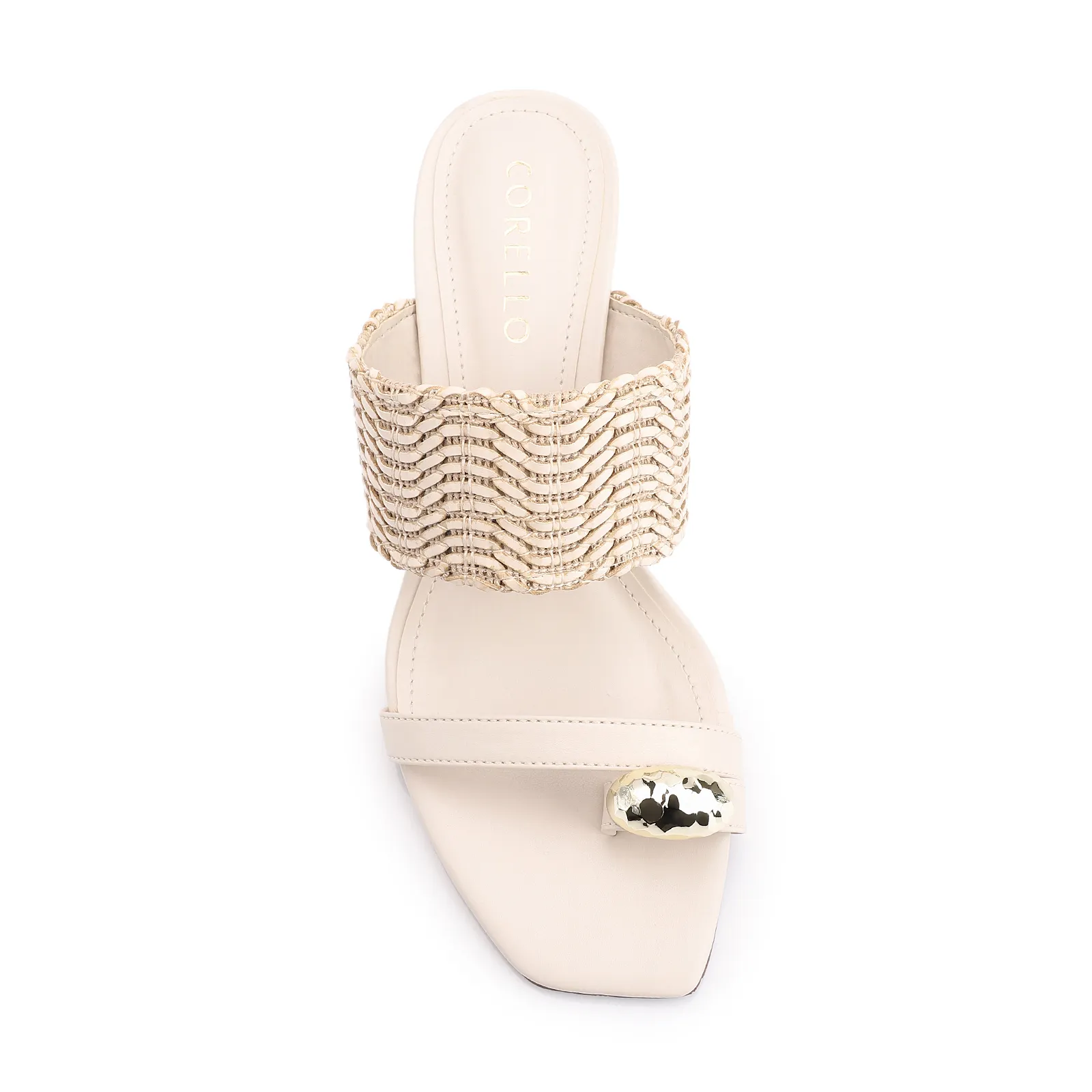 Mule Toe Ring Alt Tramado Off White