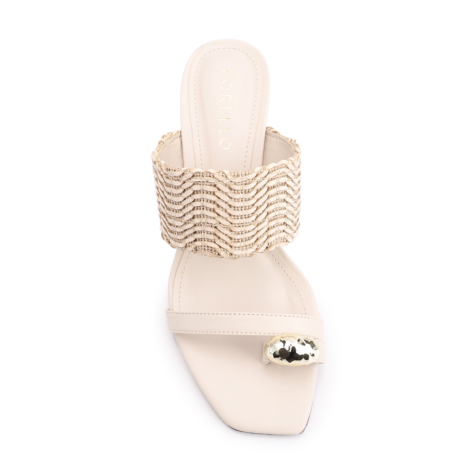 Mule Toe Ring Alt Tramado Off White